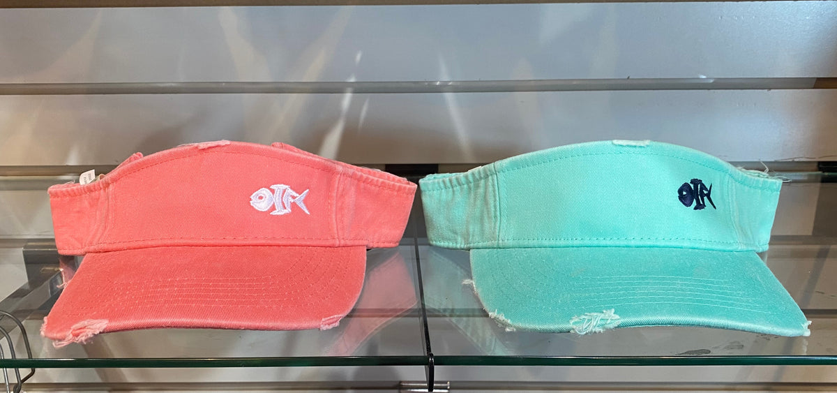 OIFC Bonefish Small Logo Visors Ocean Isle Fishing Center